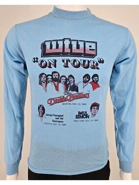 Vintage 1980 WTUE " On Tour" Doobie Bros, Long Sleeve Concert Promo T-Shirt (S)